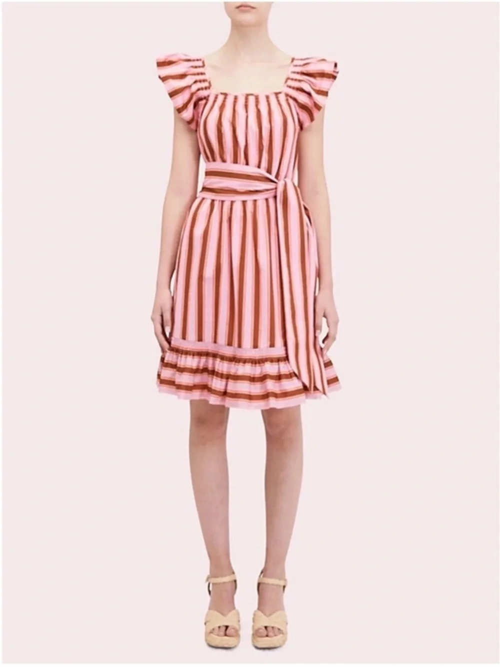 KATE SPADE Calais Stripe Flutter Dress size medium